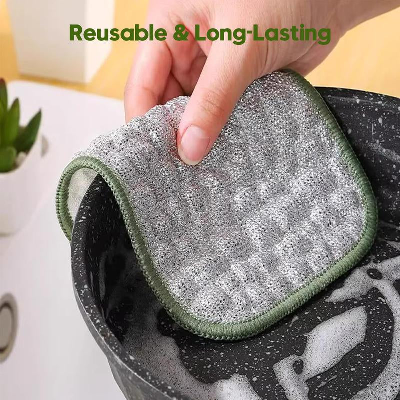 10 Pcs Multipurpose Wire Dishwashing Rags for Wet and Dry Non Scratch Dishcloth for Home Kitchen