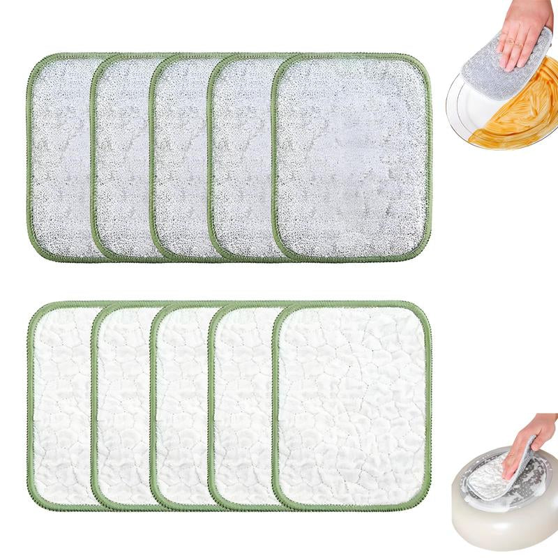 10 Pcs Multipurpose Wire Dishwashing Rags for Wet and Dry Non Scratch Dishcloth for Home Kitchen