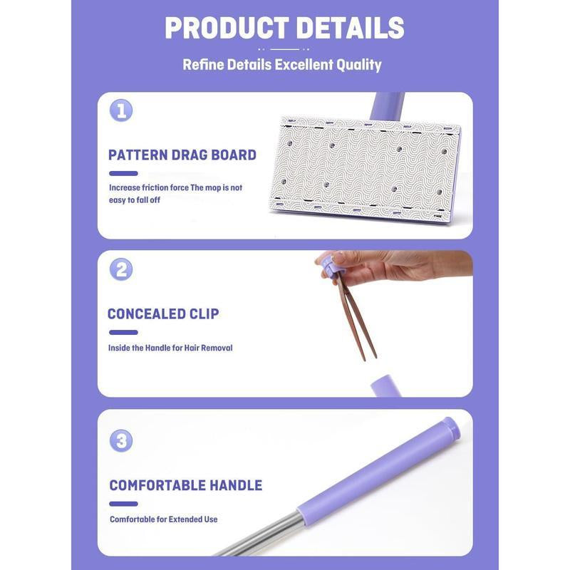 16 Inch X 8 Inch X 27.59 Inch No-Wash Mop, Uses Disposable Towel, Hands-Free Replacement, 