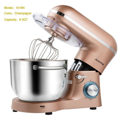 Aucma 6.5QT Stand Mixer with Upgraded Motor | 6-Speed Tilt-Head Electric Food Mixer 