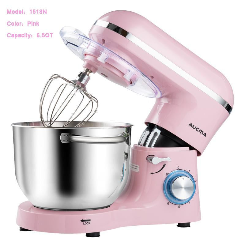 Aucma 6.5QT Stand Mixer with Upgraded Motor | 6-Speed Tilt-Head Electric Food Mixer 