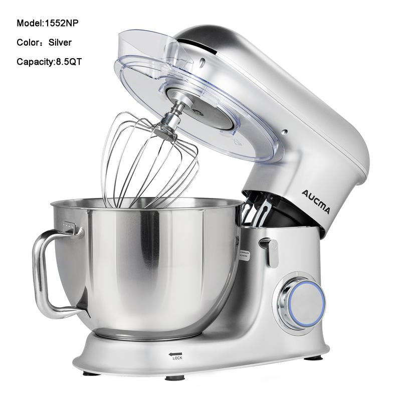 Aucma 6.5QT Stand Mixer with Upgraded Motor | 6-Speed Tilt-Head Electric Food Mixer 