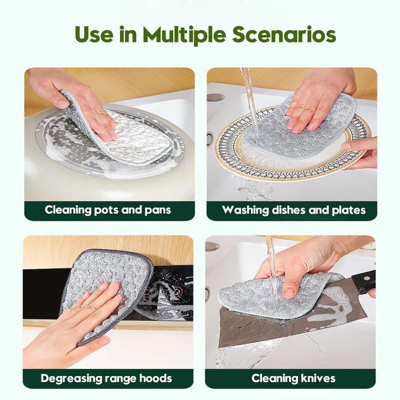 10 Pcs Multipurpose Wire Dishwashing Rags for Wet and Dry Non Scratch Dishcloth for Home Kitchen