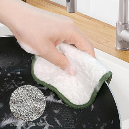 10 Pcs Multipurpose Wire Dishwashing Rags for Wet and Dry Non Scratch Dishcloth for Home Kitchen