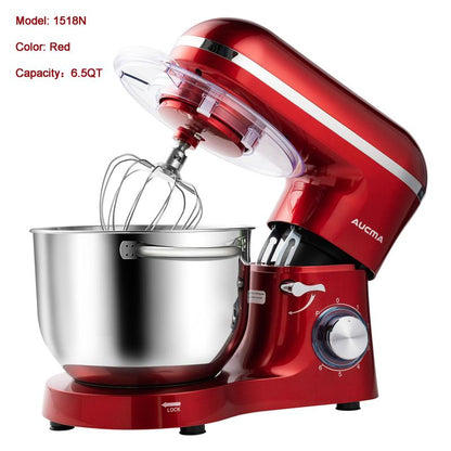 Aucma 6.5QT Stand Mixer with Upgraded Motor | 6-Speed Tilt-Head Electric Food Mixer 