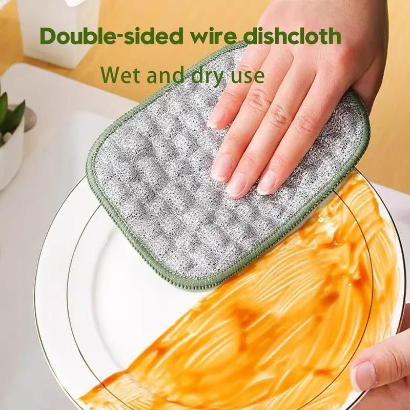 10 Pcs Multipurpose Wire Dishwashing Rags for Wet and Dry Non Scratch Dishcloth for Home Kitchen