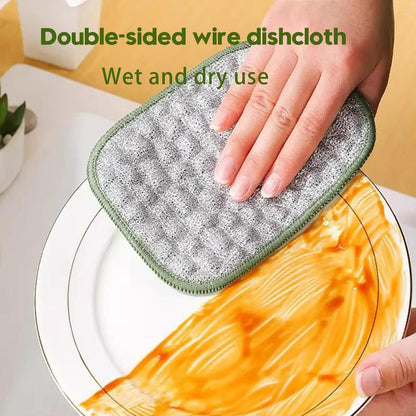 10 Pcs Multipurpose Wire Dishwashing Rags for Wet and Dry Non Scratch Dishcloth for Home Kitchen