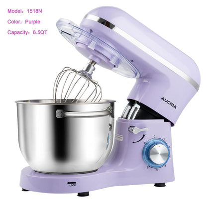 Aucma 6.5QT Stand Mixer with Upgraded Motor | 6-Speed Tilt-Head Electric Food Mixer 